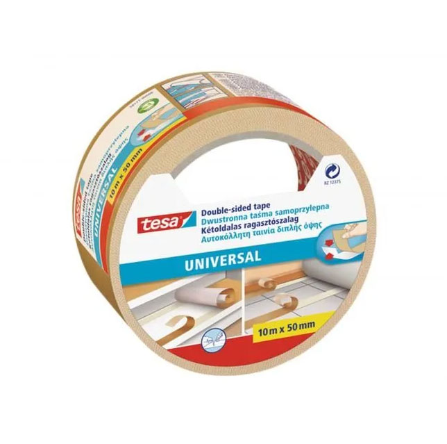 Ambalare și etichetareBenzi adezive și accesorii - Banda dublu adeziva alba 10 m x 50 mm tesa