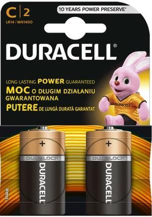 Baterii r14(c) alcaline duracell 2buc/blister