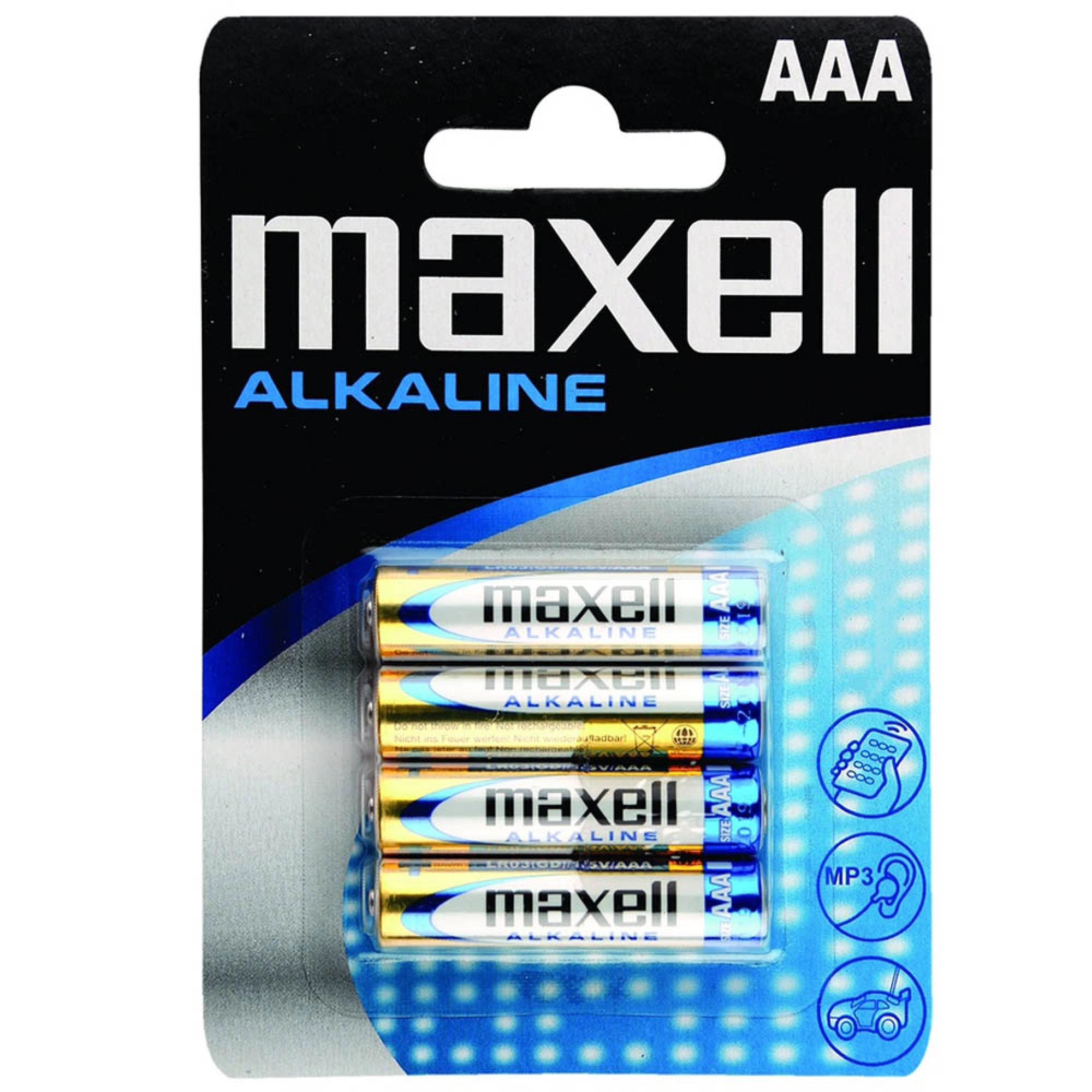 Baterii r3 (aaa) 1.5v alcaline 4buc/blister maxell