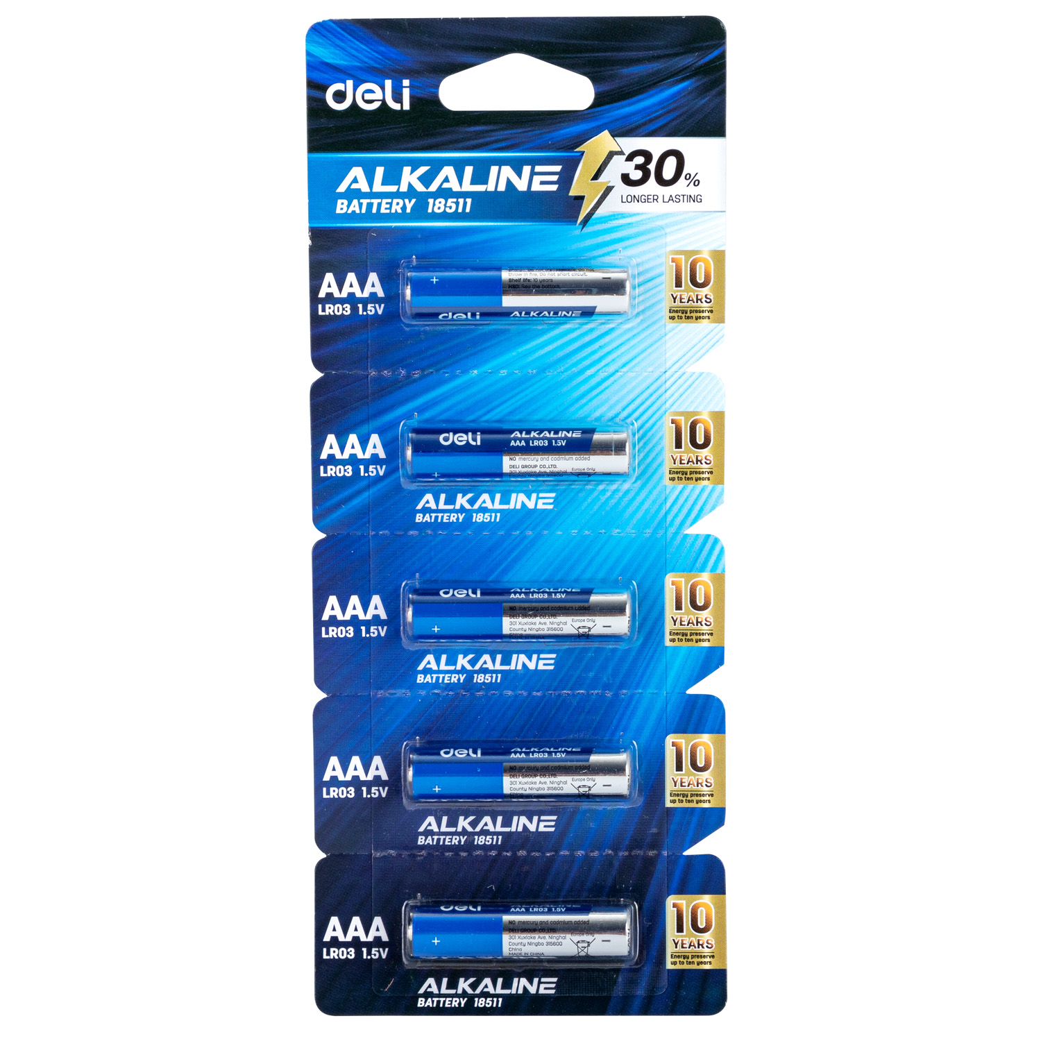 Baterii r3(aaa) alcaline blister 1 buc deli