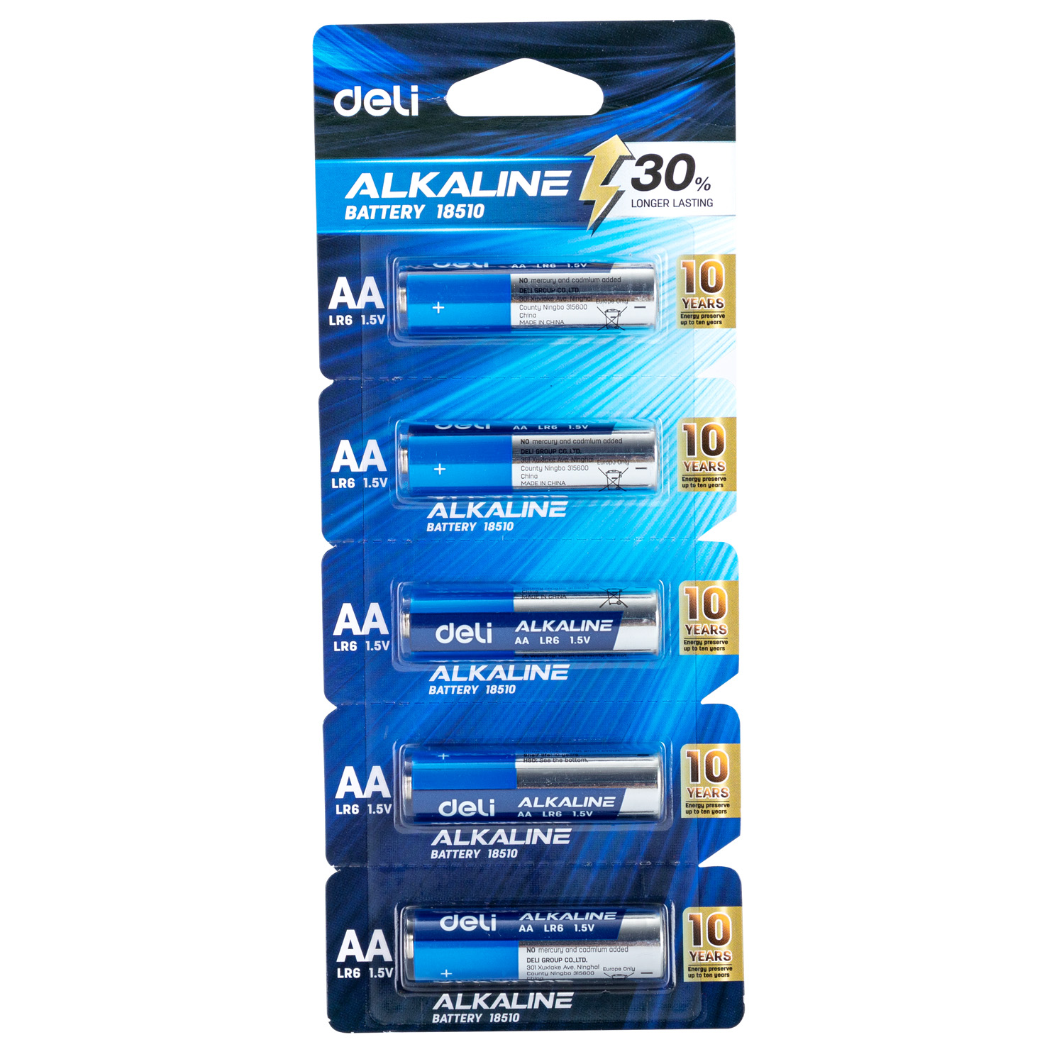 Baterii r6(aa) alcaline blister 1 buc deli