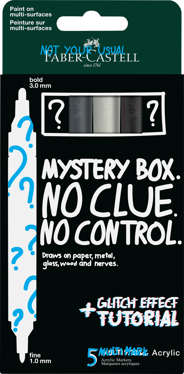 Blister 5 Markere Acrilice Multimark Mystery Set 1 Faber-castell