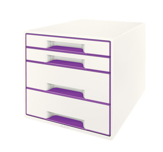 Cabinet 4 Sertare Alb/Mov Wow Leitz