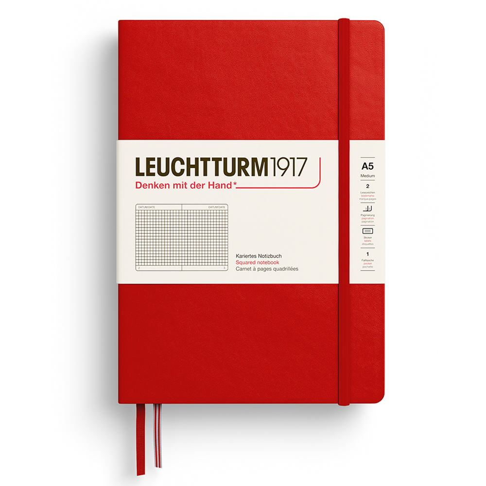 Caiet A5 Aritmetica Coperta Rigida Rosu Cherry Leuchtturm