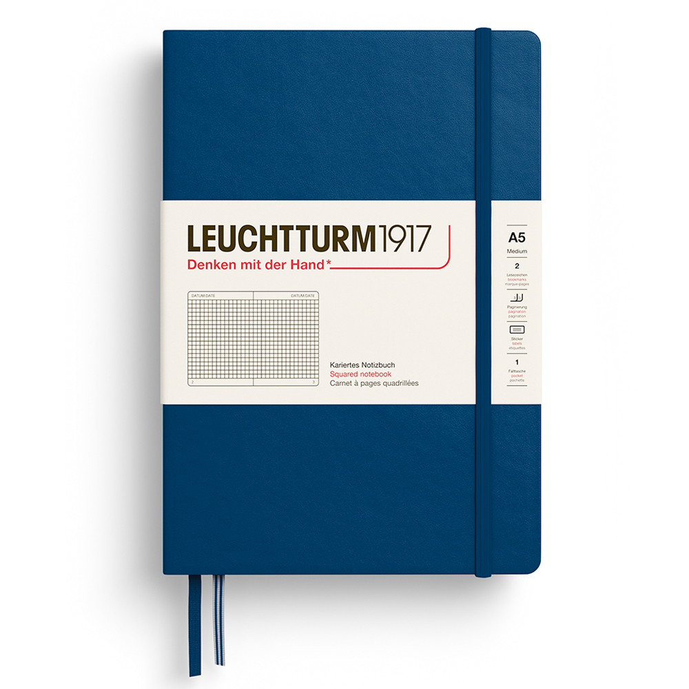 Caiet A5 Aritmetica Coperta Rigida Indigo Leuchtturm