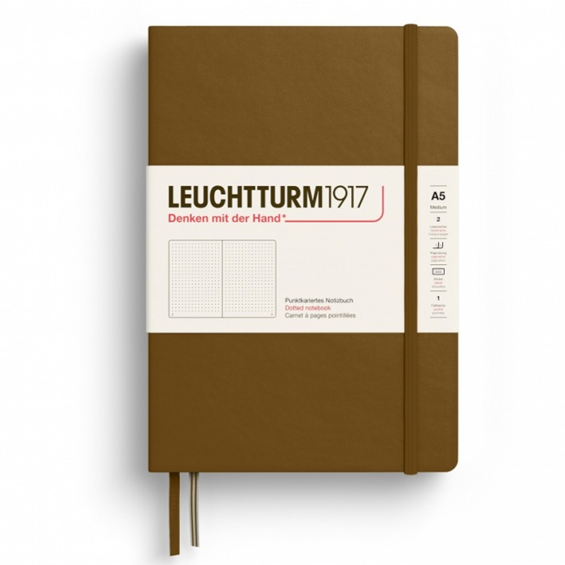 Caiet A5 Punctat Coperta Rigida Maro Scortisoara Leuchtturm