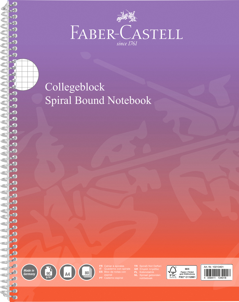 Caiet Spira A4 80 File 90G Aritmetica Coperta Carton Flow Faber-castell