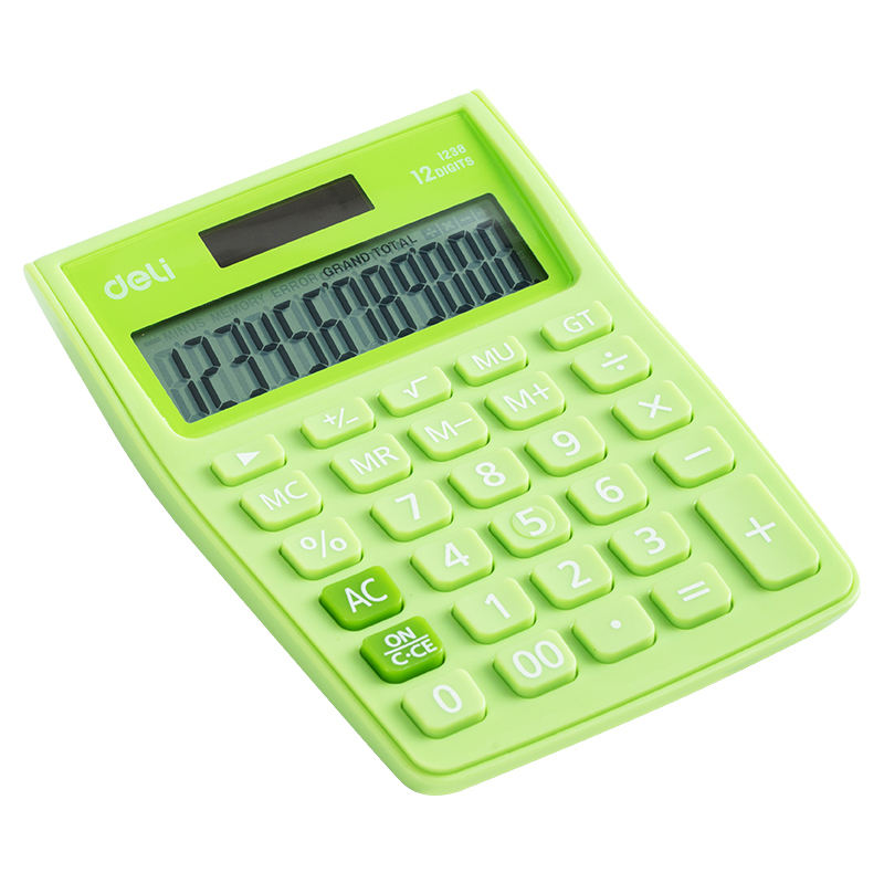 Calculator Birou 12DIG Alb-verde 1238 Deli
