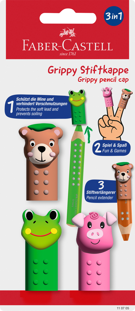 Set 3 Capace Pentru Creioane Grippy Model 2 Faber-castell