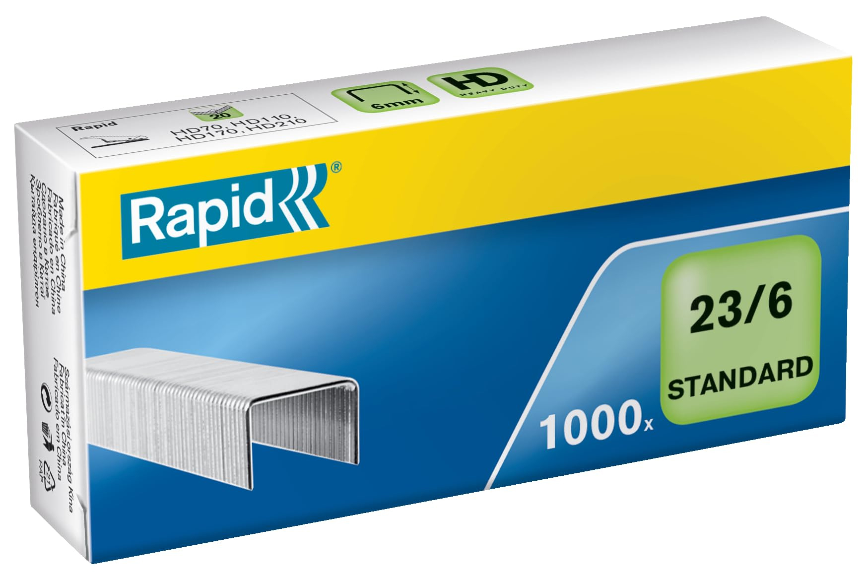 Capse 23/6 20 Coli 1000/Cut Standard Rapid
