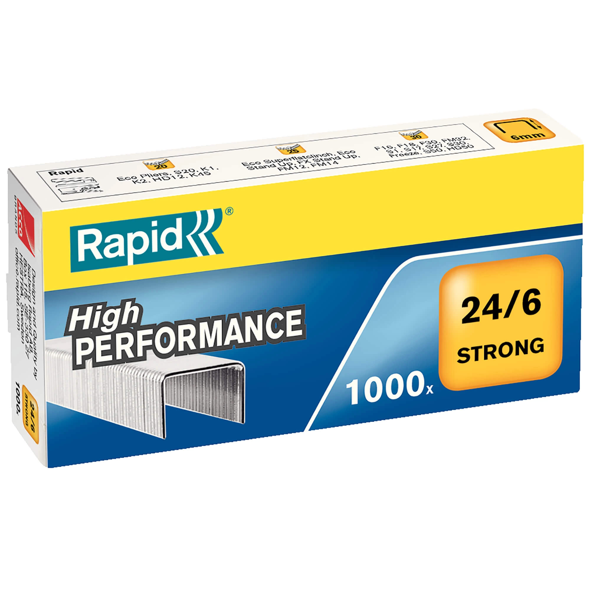 Capse 24/6 20 Coli 1000/Cut Standard Rapid