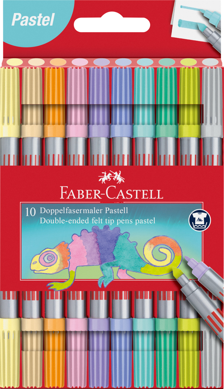 Carioca 10 Culori Pastel 2 Capete Faber-castell