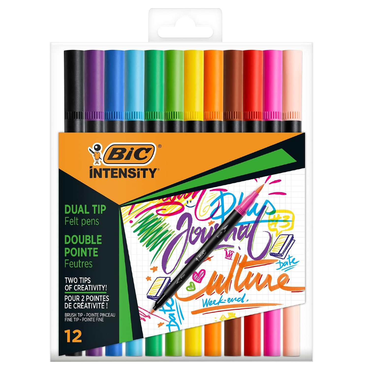 Carioca 12 Culori 2 Capete Intensity Intense Bic