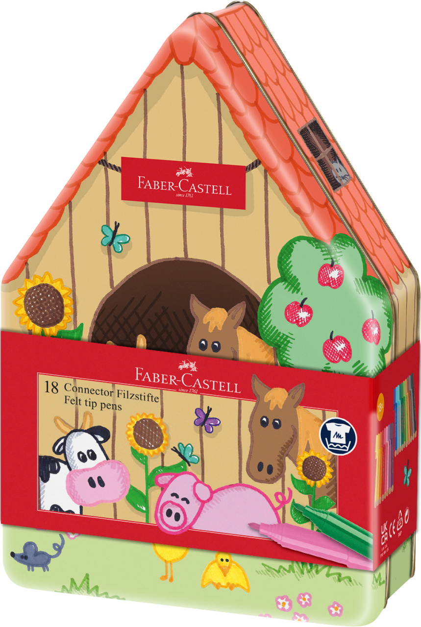 Carioca 18 Culori Ferma Animalelor Connector Faber-castell