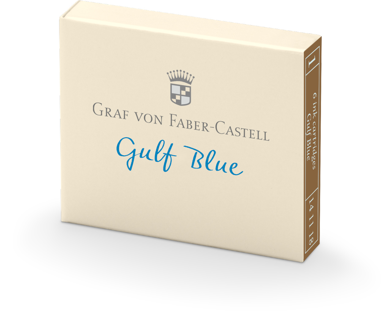 Graf von Faber-Castell Cartuse Cerneala Mici Albastru Gulf 6 Buc/Cutie Graf Von Fc