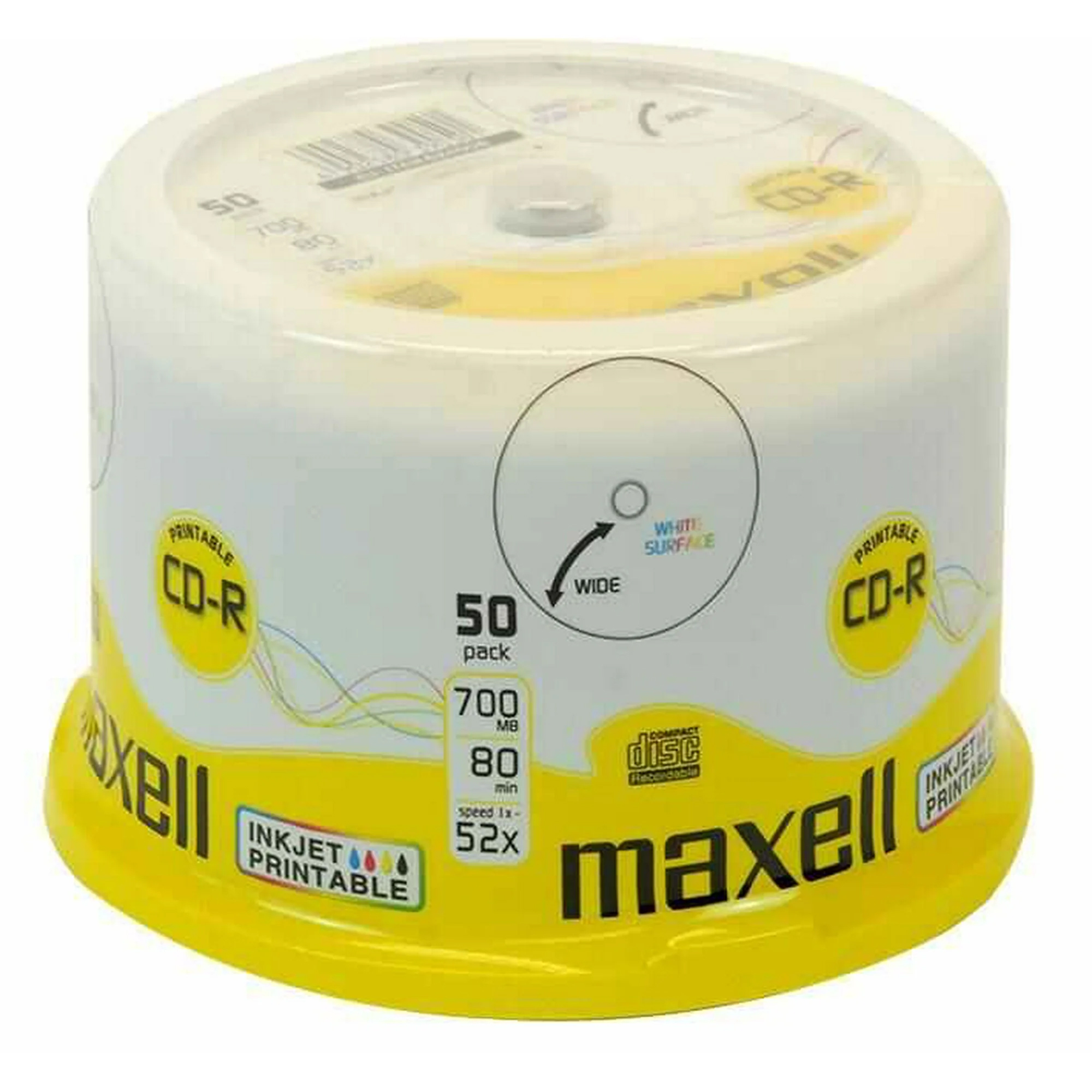 Cd-r Printabil 50/Set 700 MB Cakebox Maxell
