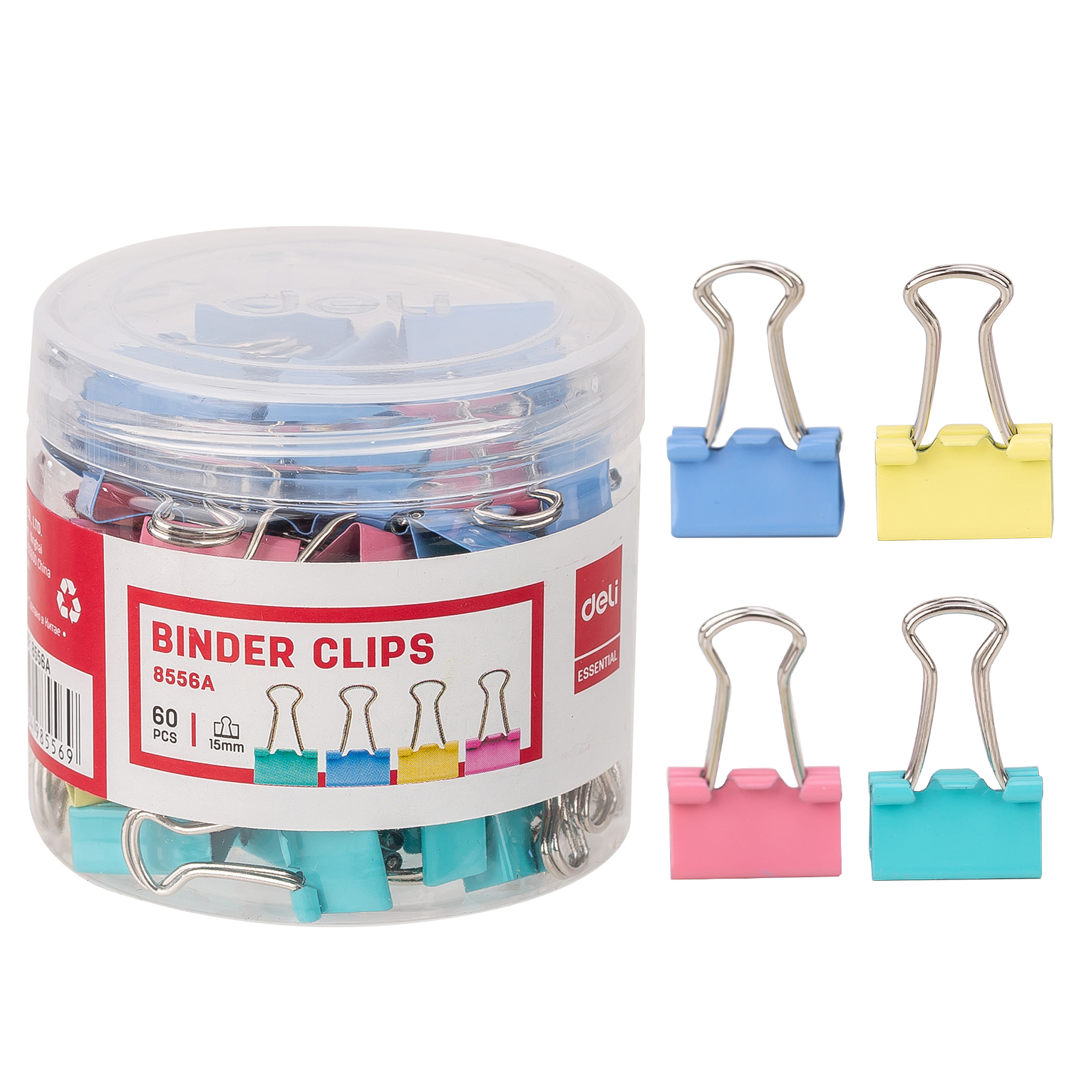 Clips Hartie 15MM Color 60 Buc/Cut. Plastic Deli