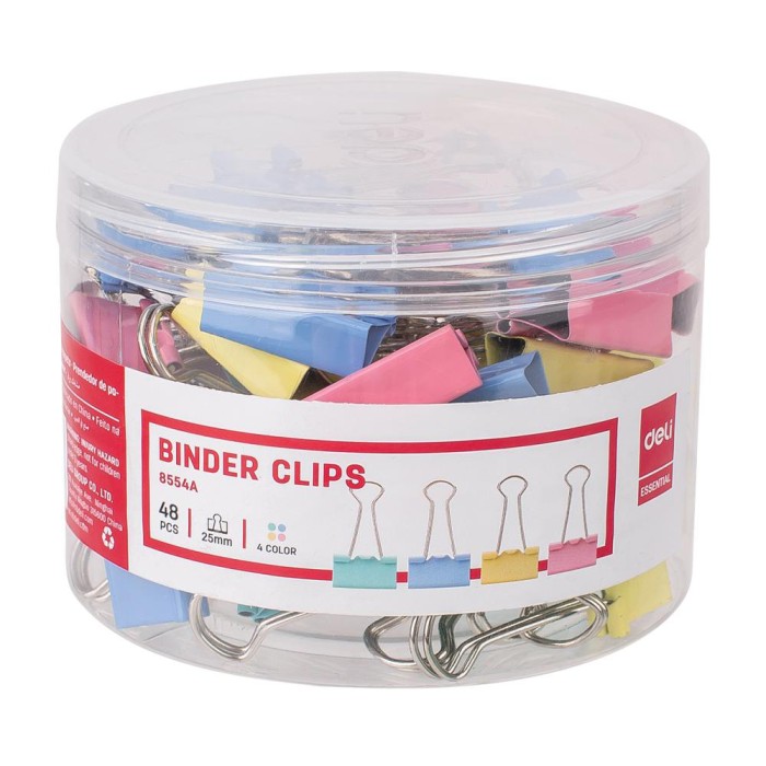 Clips Hartie 25MM Color 48 Buc/Cut. Plastic Deli