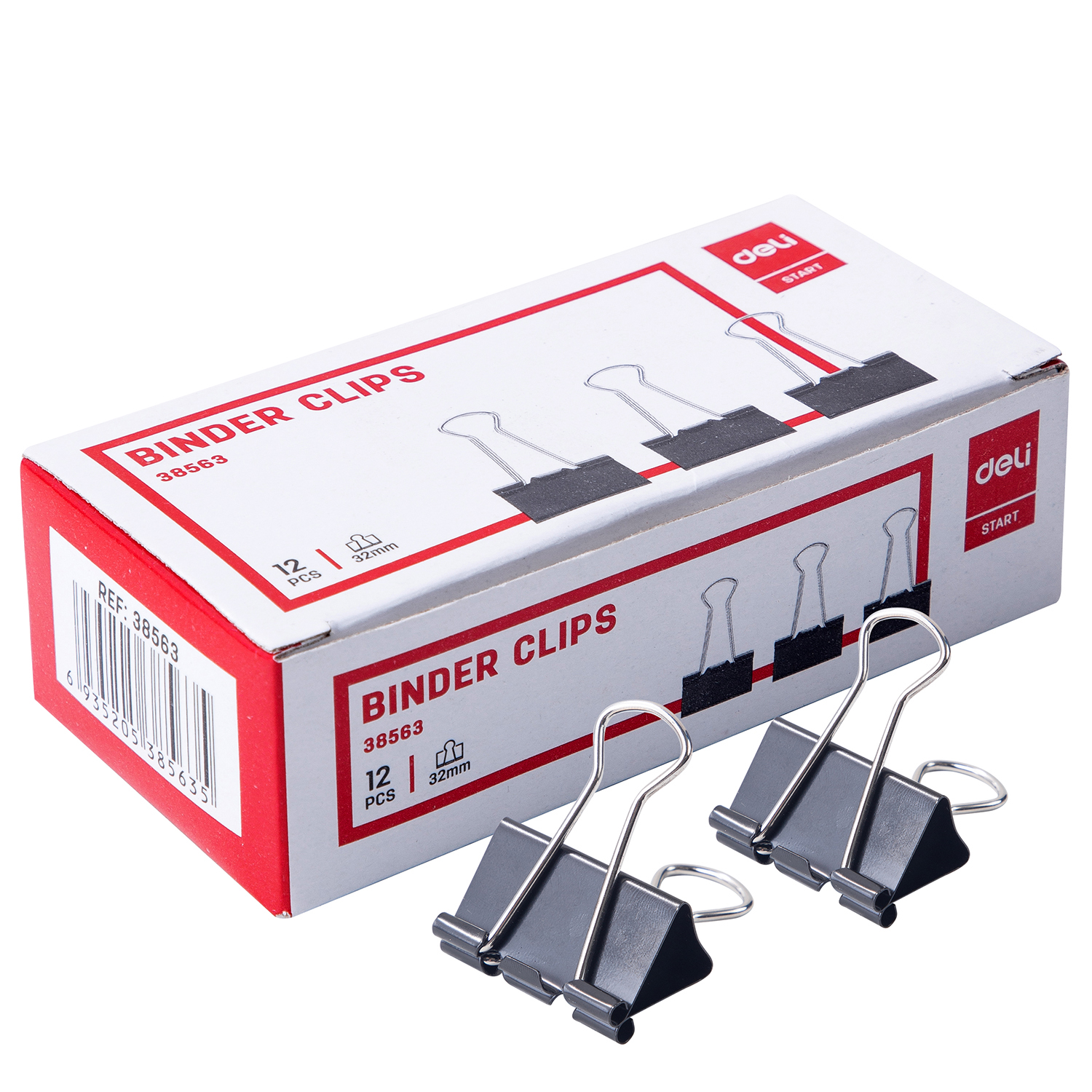 Clips Hartie 32MM 12 Buc/Cut. Carton Deli