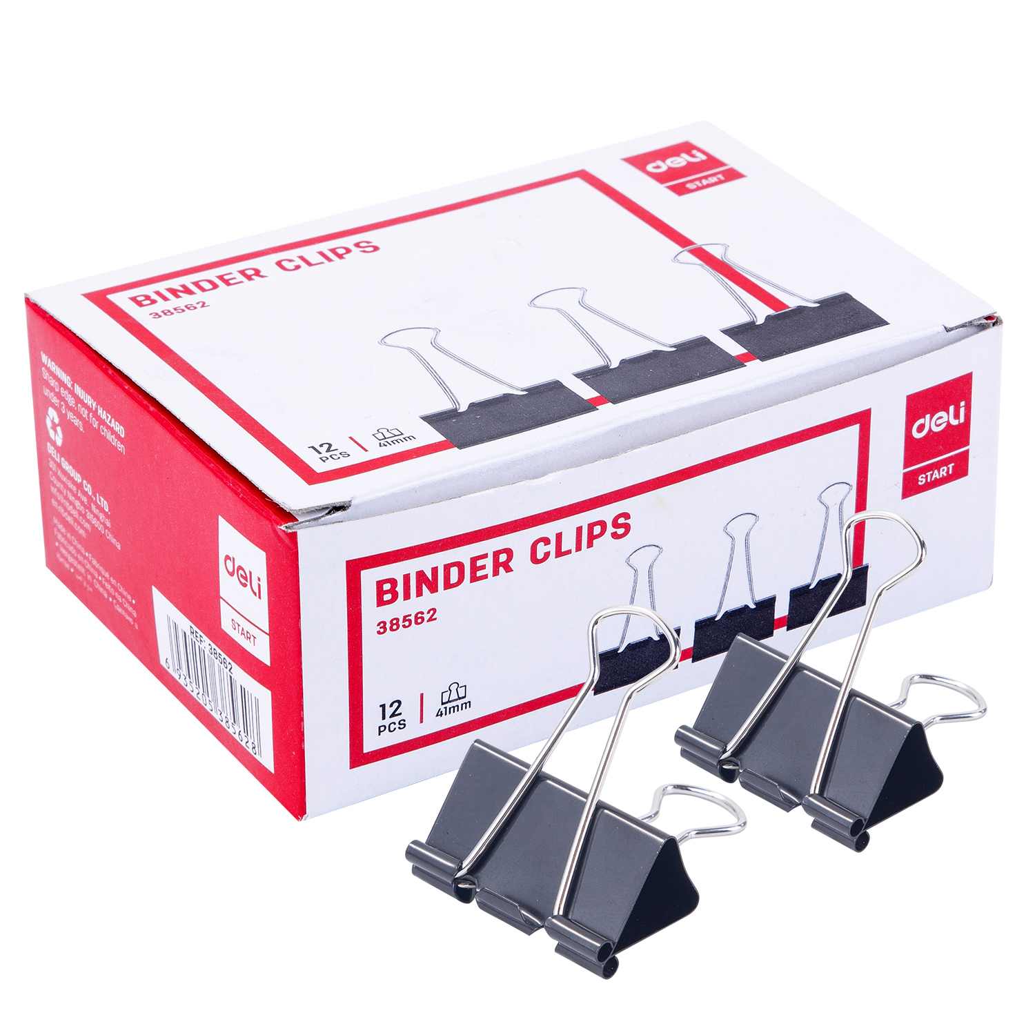 Clips Hartie 41MM 12 Buc/Cut. Carton Deli