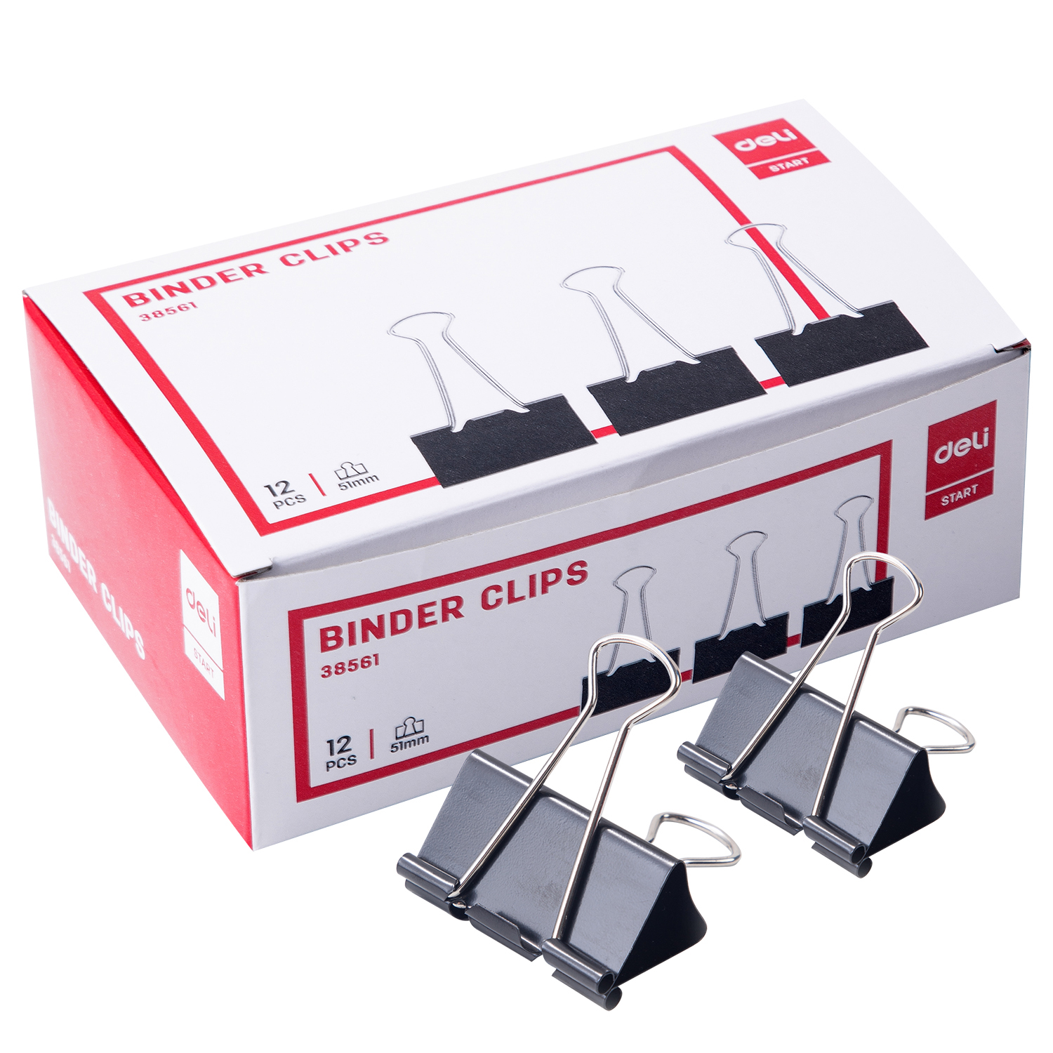 Clips Hartie 51MM 12 Buc/Cut. Carton Deli
