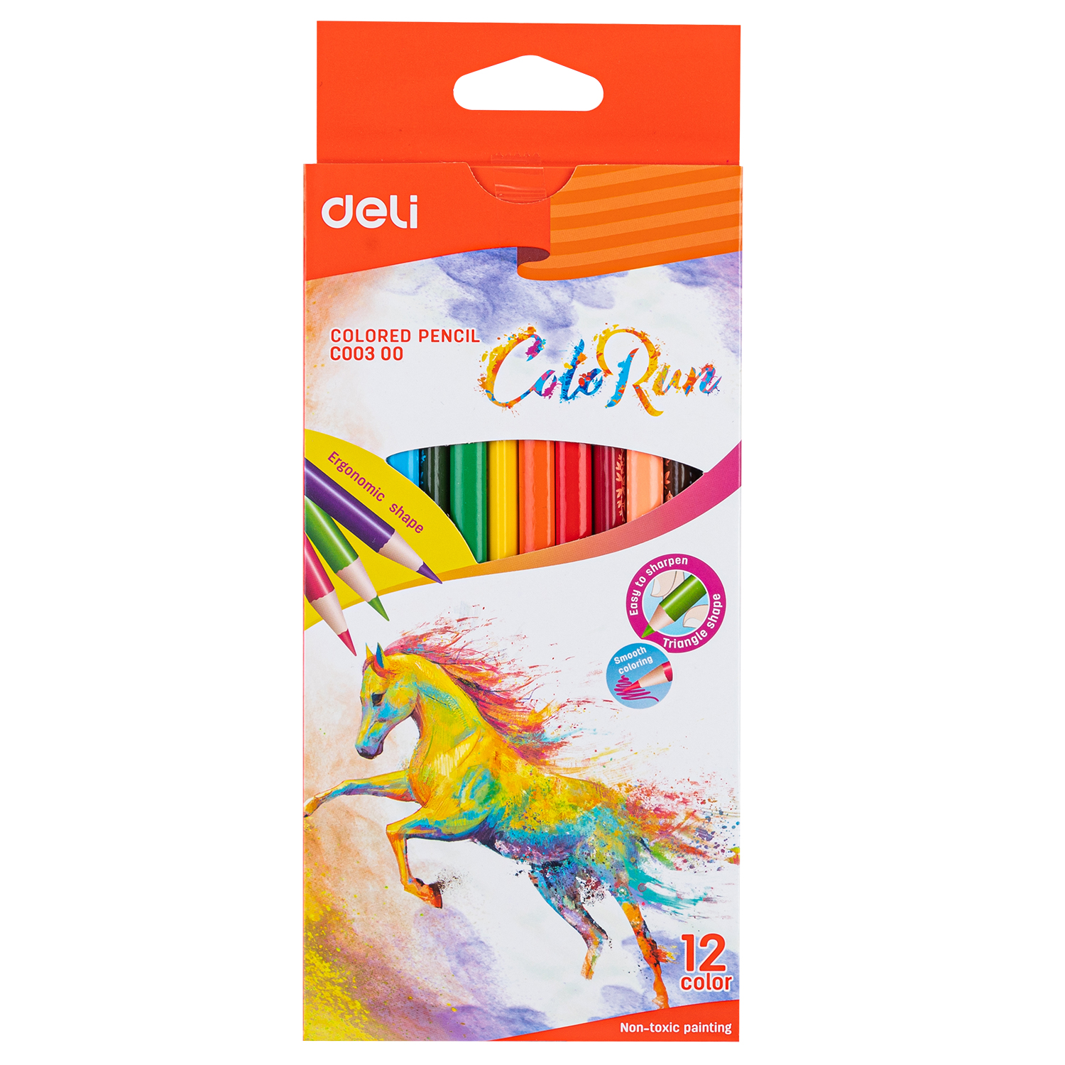 Creioane Colorate 12 Culori Colorun Deli