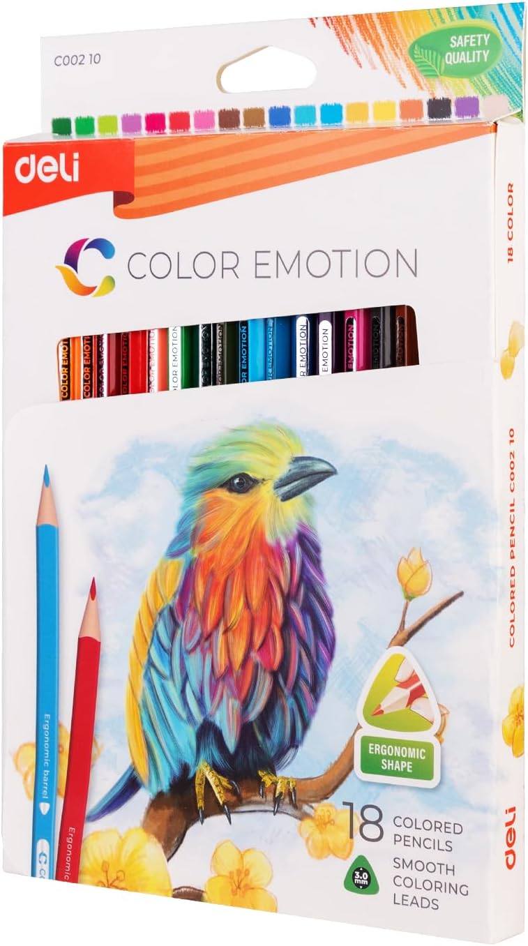 Creioane Colorate 18 Culori Color Emotion Deli