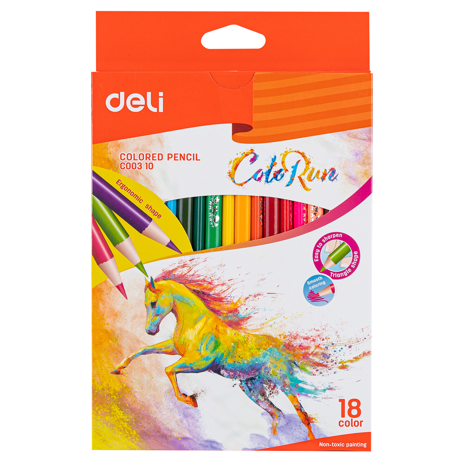 Creioane Colorate 18 Culori Colorun Deli