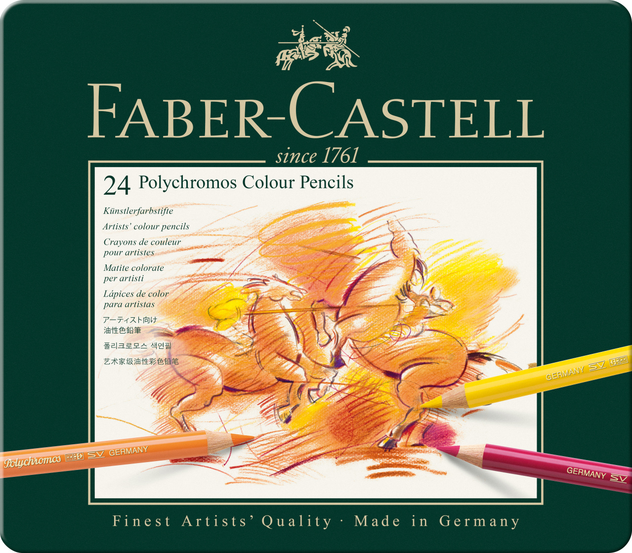 Creioane Colorate 24 Culori Polychromos Faber-castell