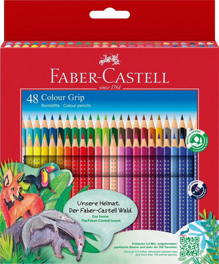 Creioane Colorate 48 Culori Grip Faber-castell