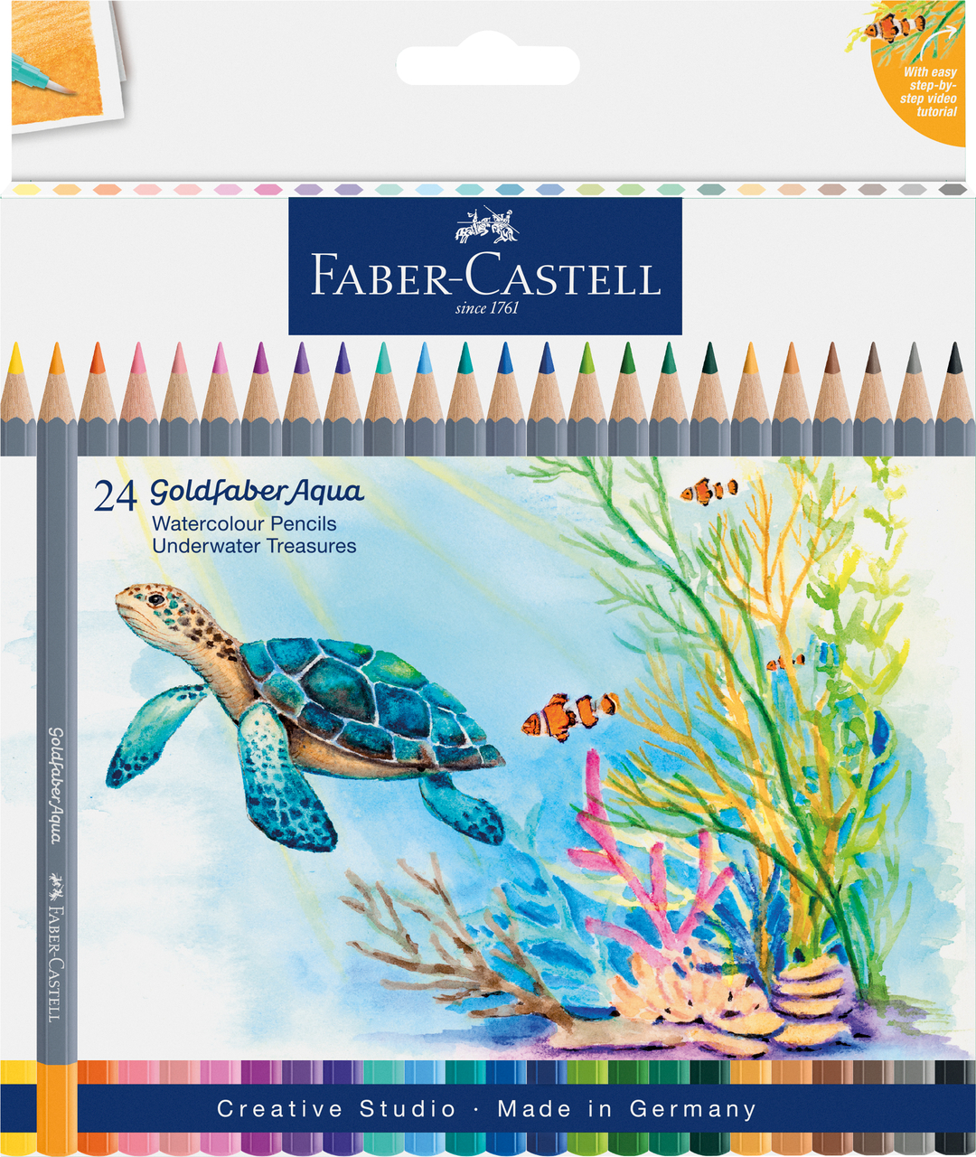 Creioane Colorate Aquarelle 24 Culori Goldfaber Tropical Collection Faber-castell