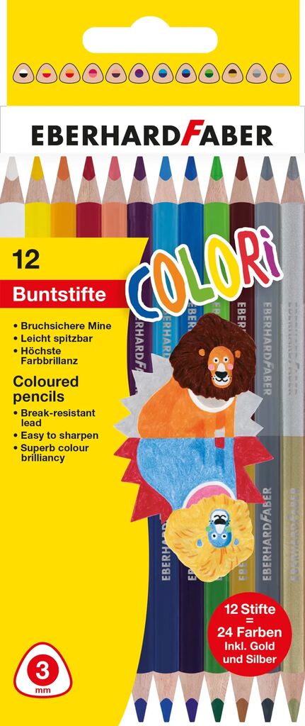 Creioane Colorate Bicolore 12*2 Eberhard Faber