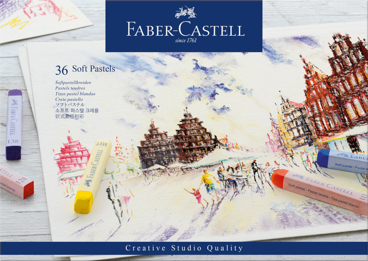 Creioane Pastel Soft 36 Culori Faber-castell