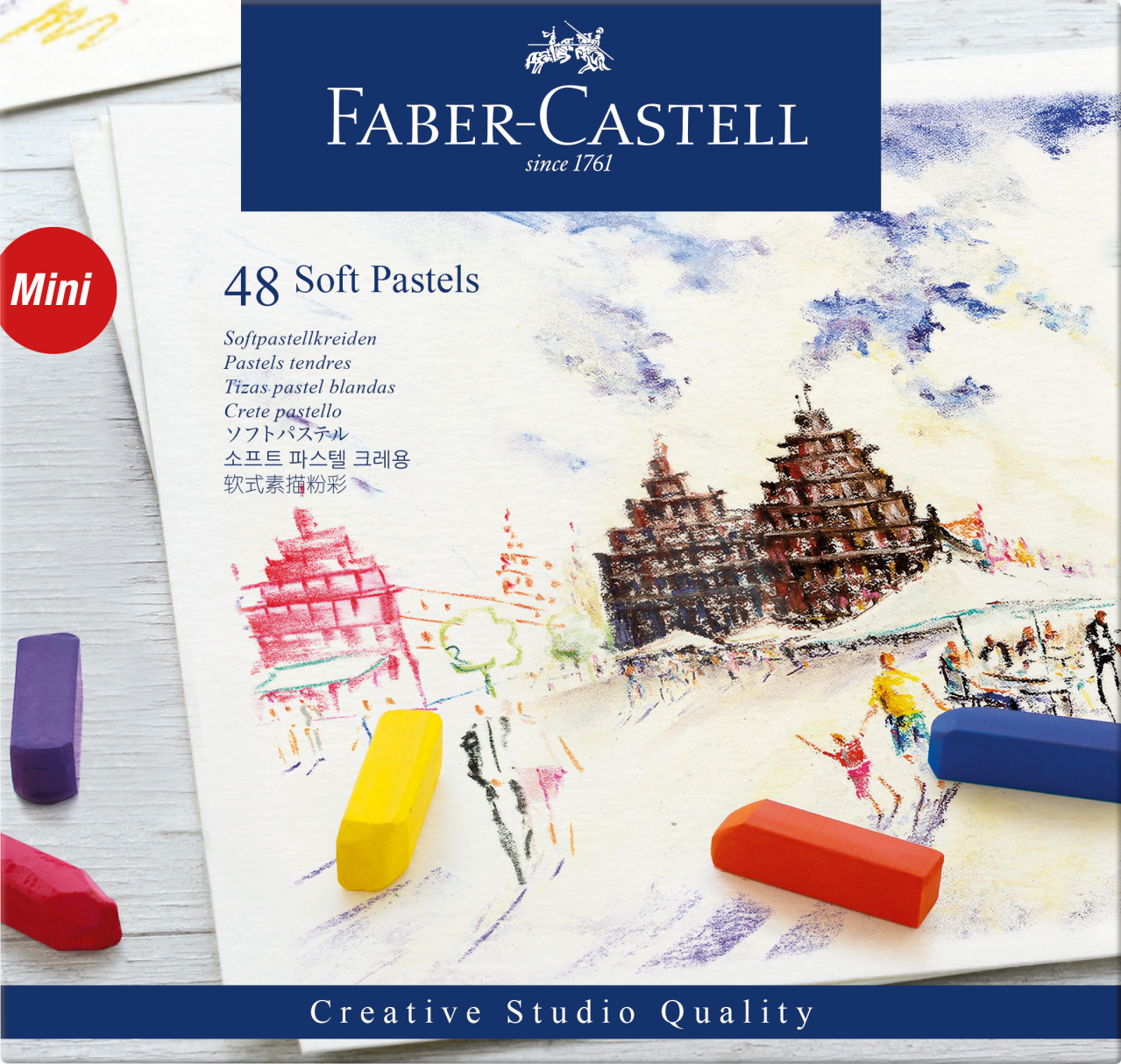 Creioane Pastel Soft Mini 48 Culori Faber-castell