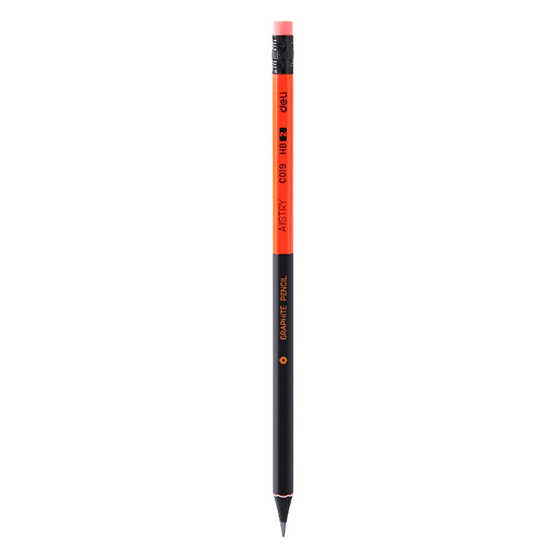 Creion Grafit Cu Guma Lemn Negru Hb Deli