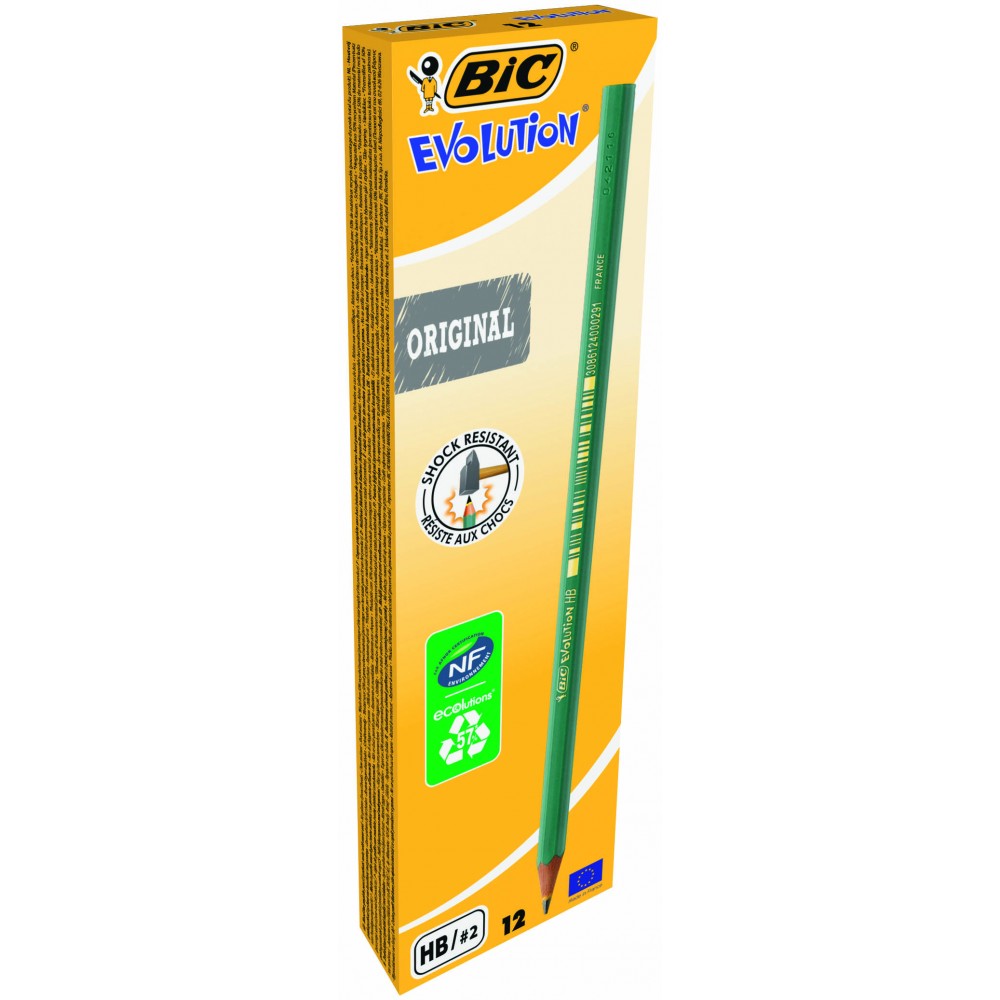 Creion Grafit Hb Fara Guma Evolution 650 12/Cut Bic
