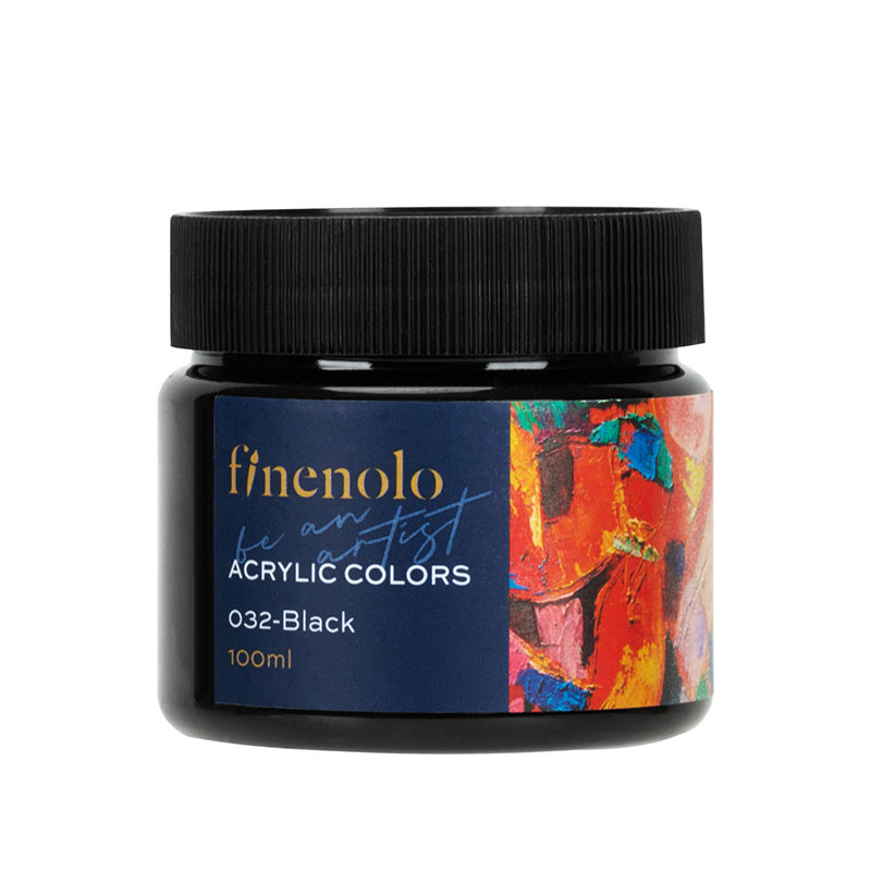 Culori Acrilice 100ML Negru Finenolo Deli
