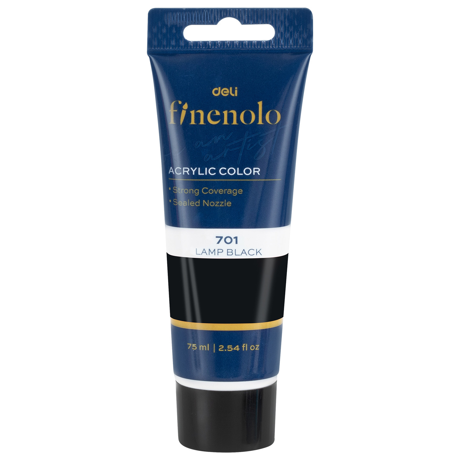 Culori Acrilice 75ML Negru Deli