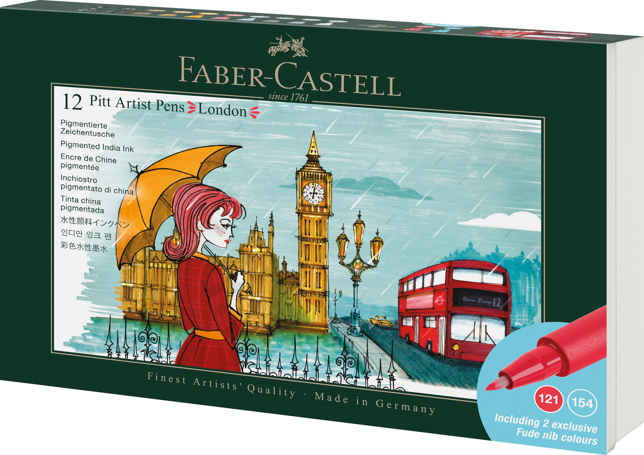 Cutie 12 Culori Pitt Artist Pen Cities London Faber-castell
