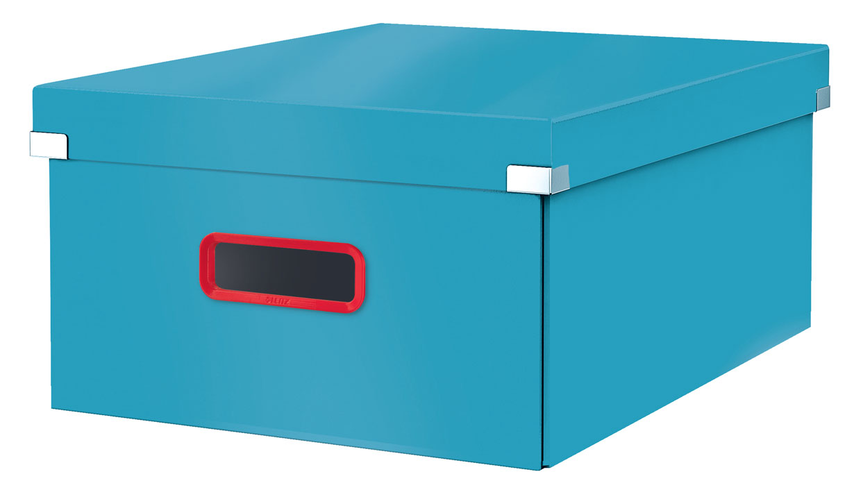 Cutie Depozitare Cu Capac Si Maner Pliabila 36 X 20 X 48 Cm Albastru Celest Leitz