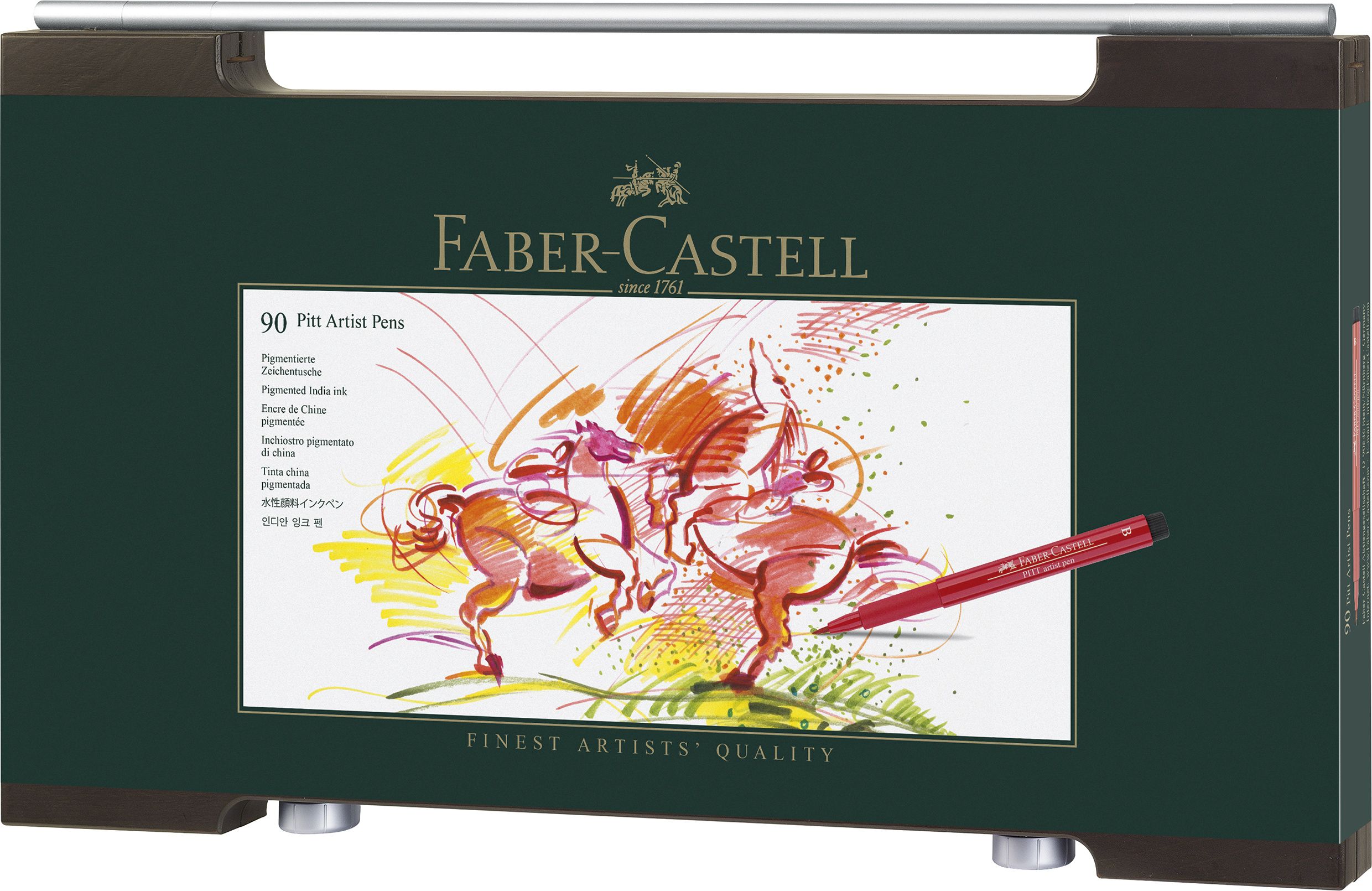 Cutie Lemn 90 Bucati Pitt Artist Pen Faber-castell