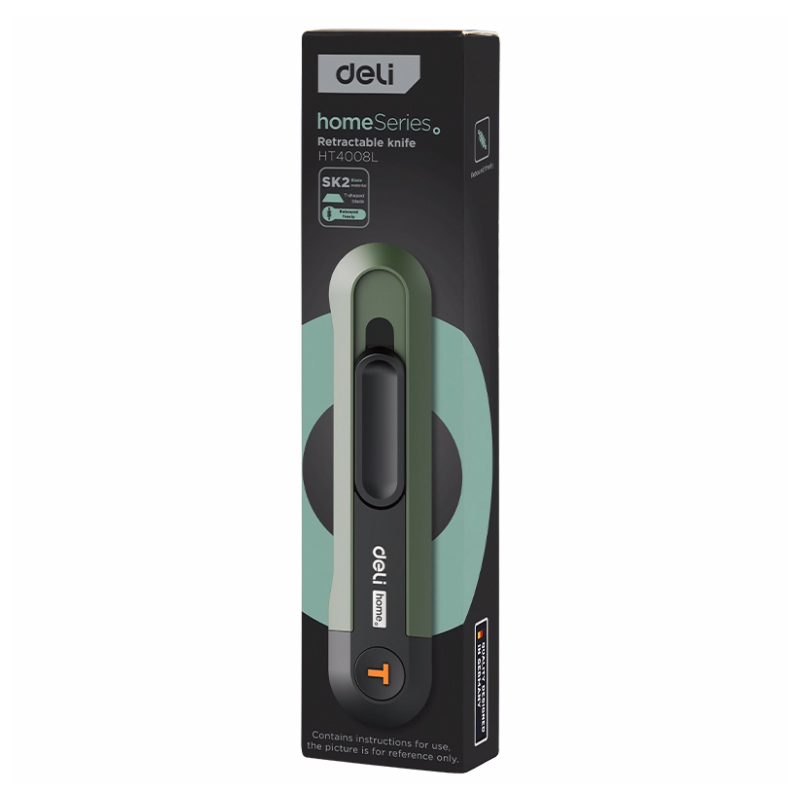 Ambalare și etichetareArticole pentru tăiere - Cutter cu retractare automata verde home series deli