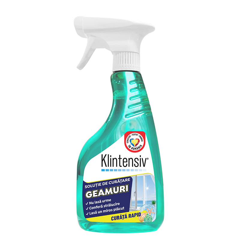 Detergent Geam Cu Pulverizator 500ML Klintensiv
