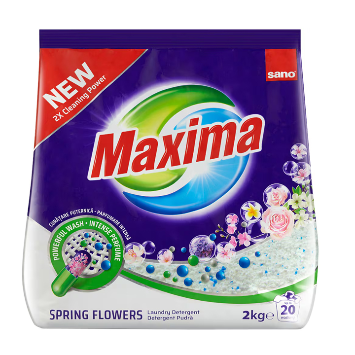 Detergent Rufe Automat 2KG Spring Flower Sano Maxima