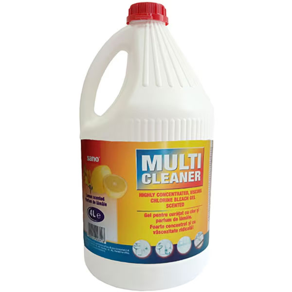 Detergent Multisuprafete Gel Cu Clor 4L Sano