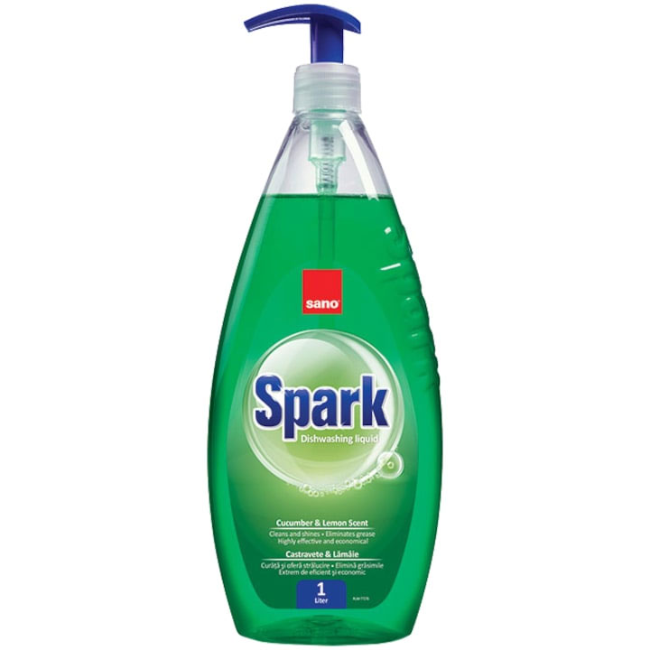 Detergent Vase Castravete Cu Pompita 1L Sano Spark