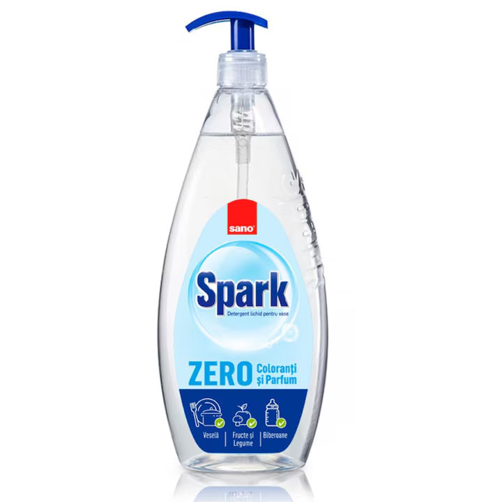 Detergent Vase Zero Cu Pompita 1L Sano Spark