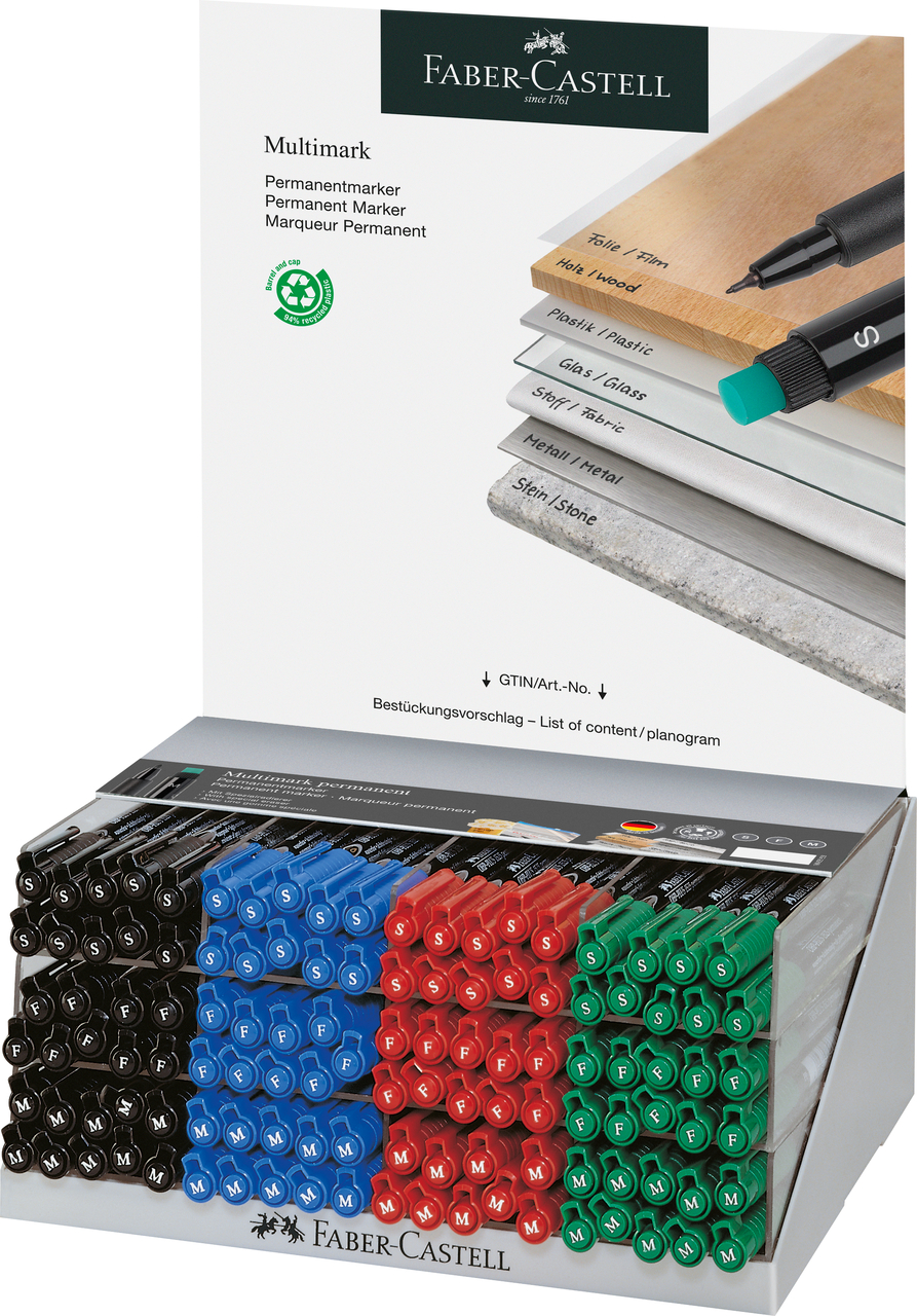 Faber-Castell Display 120 Buc Marker Permanent Multimark Diverse Culori Faber-