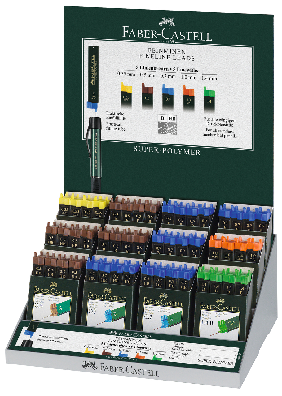 Display 144 Buc Mine Creion Super-polymer Faber-castell