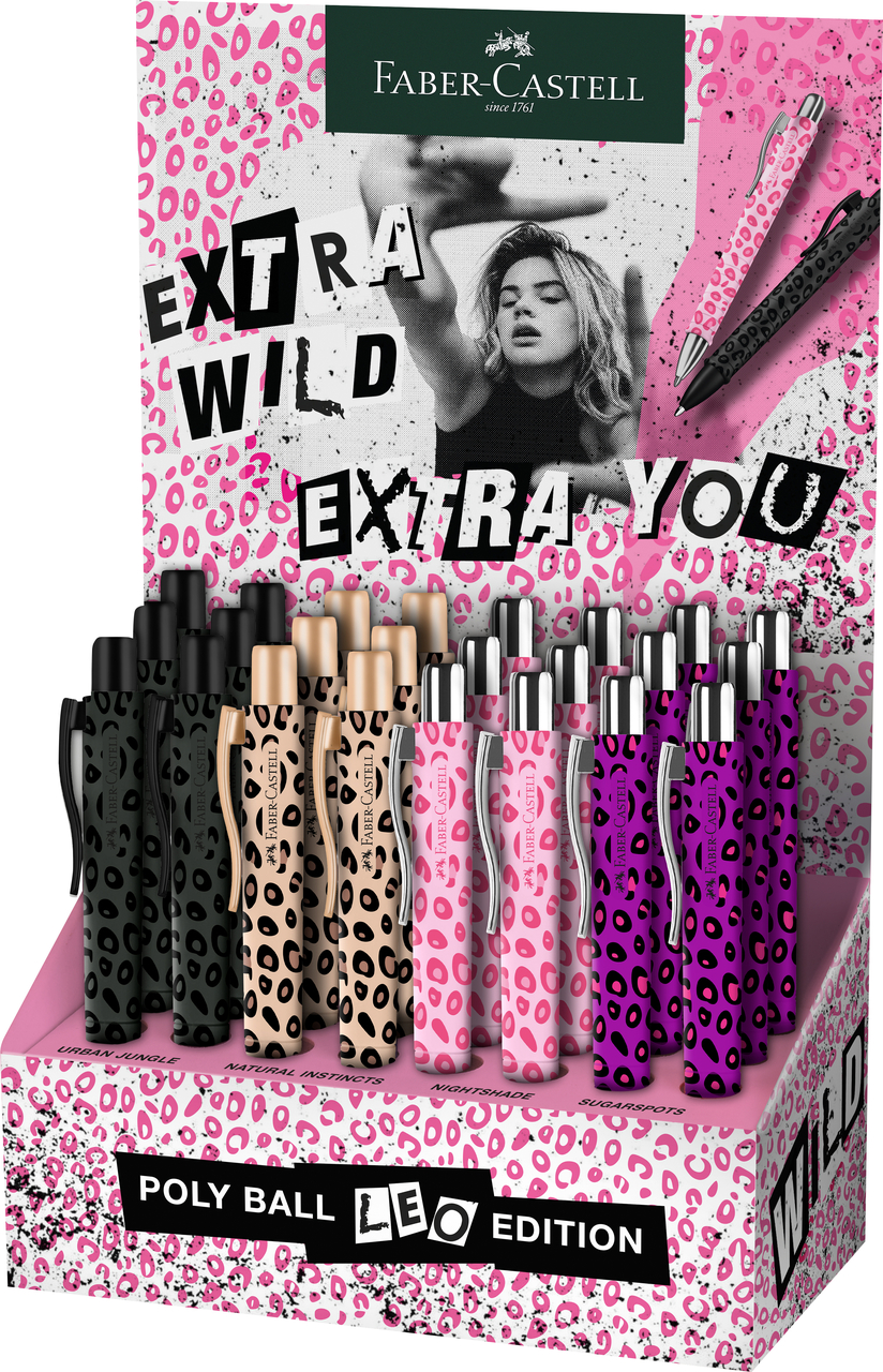 Display 24 Pixuri Cu Mecanism Editie Speciala Leo Poly Ball Xb Faber-castell